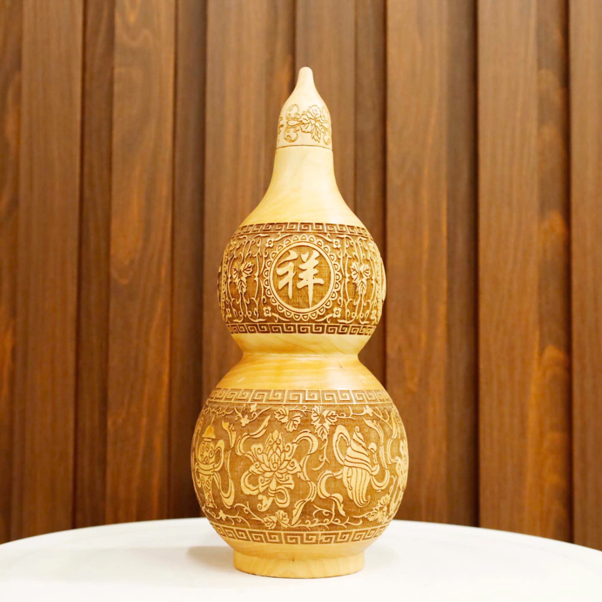 HỒ LÔ GỖ ĐÀO CHIÊU TÀI HÓA SÁT 18CM - NGHỆ AN